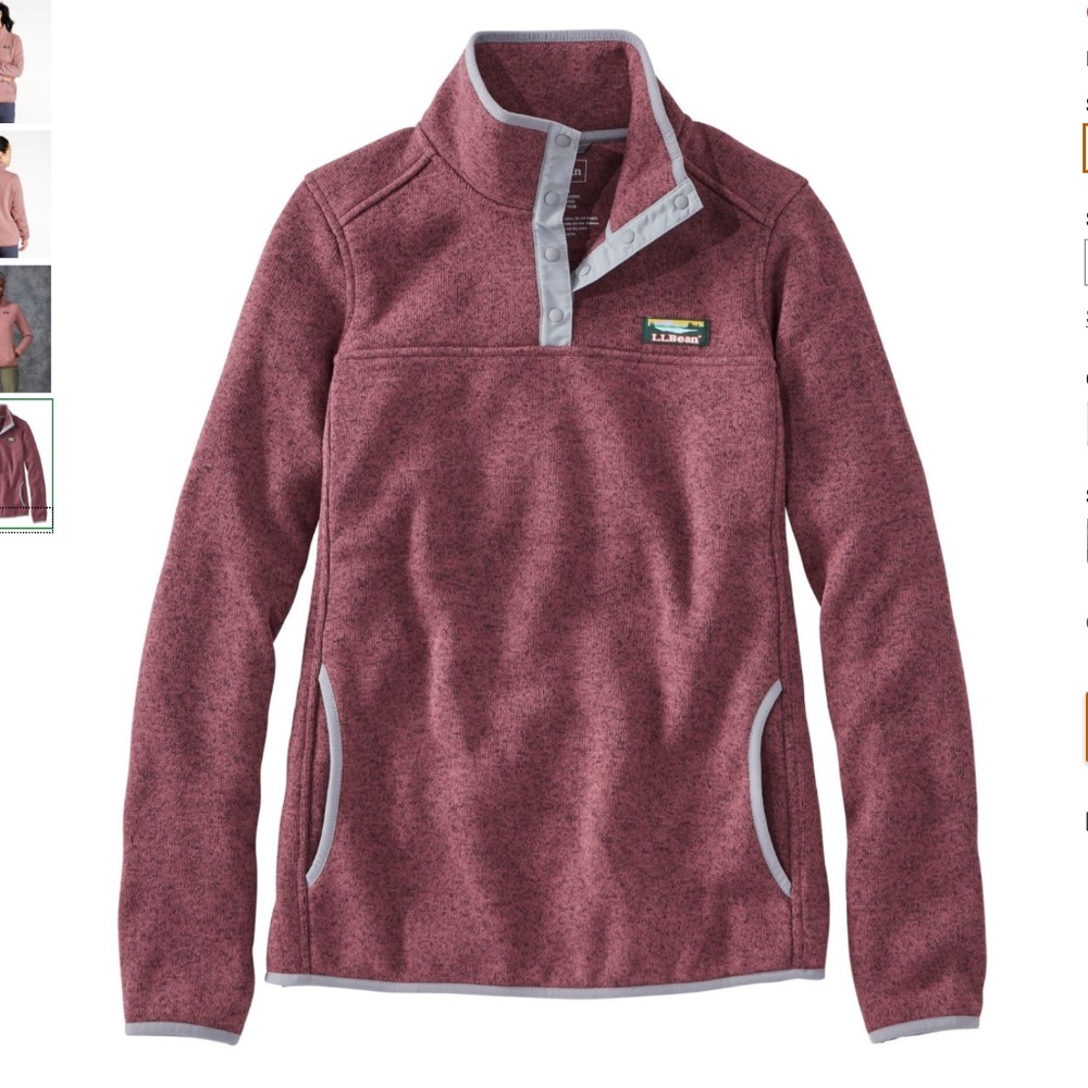 L.L Bean Sweater Fleece Pullover